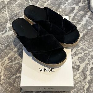 Vince Black Espadrille Sandals for Women